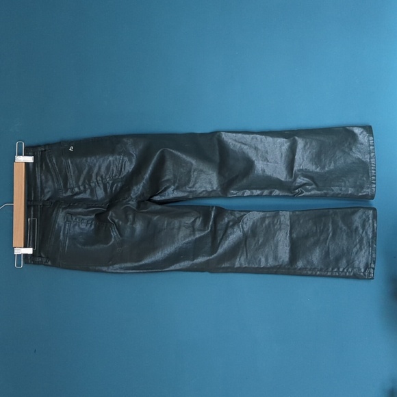 Rag & Bone Casey coated crop flare pants in dark green size 25 - Picture 6 of 6